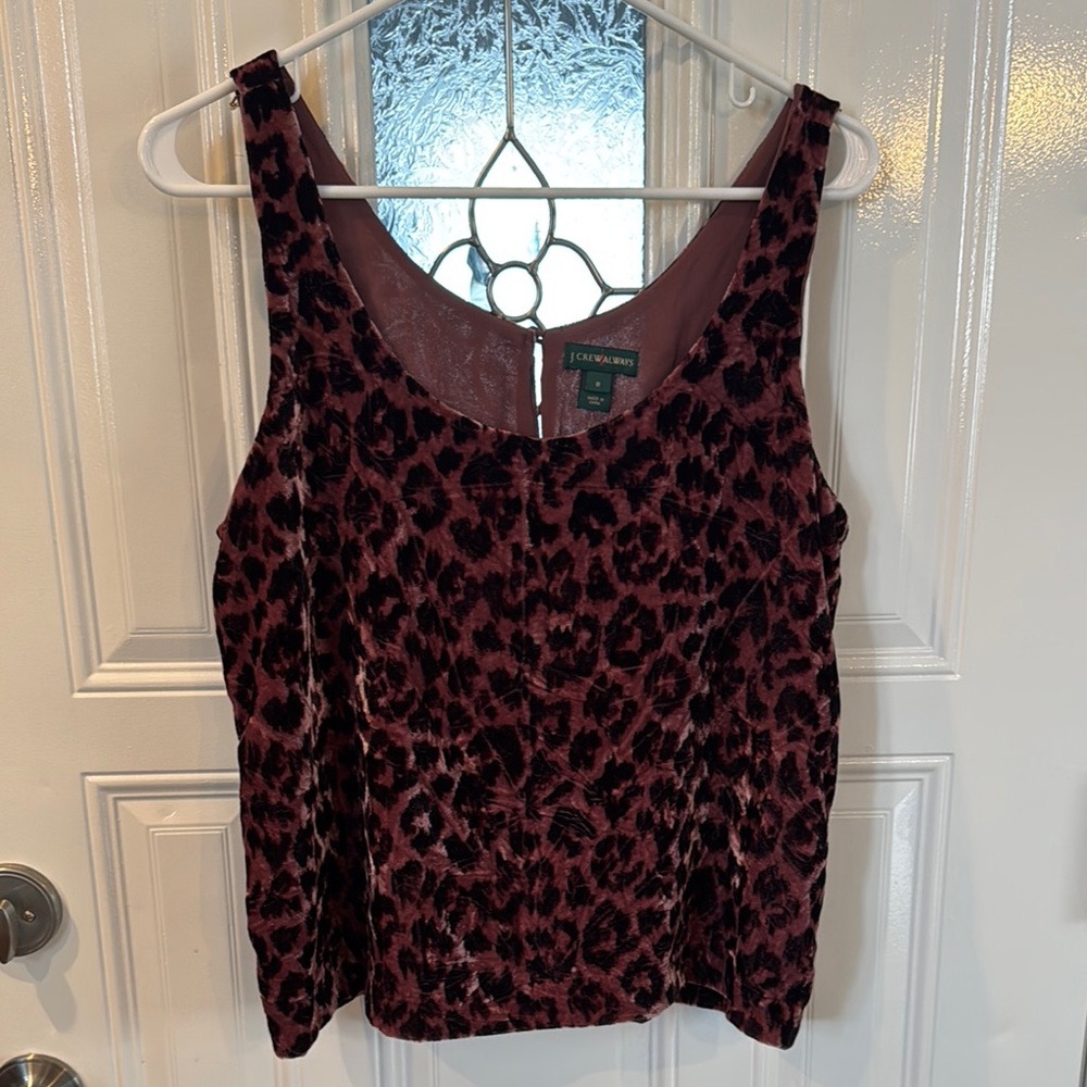 J. Crew Brown Leopard Print Tank Top